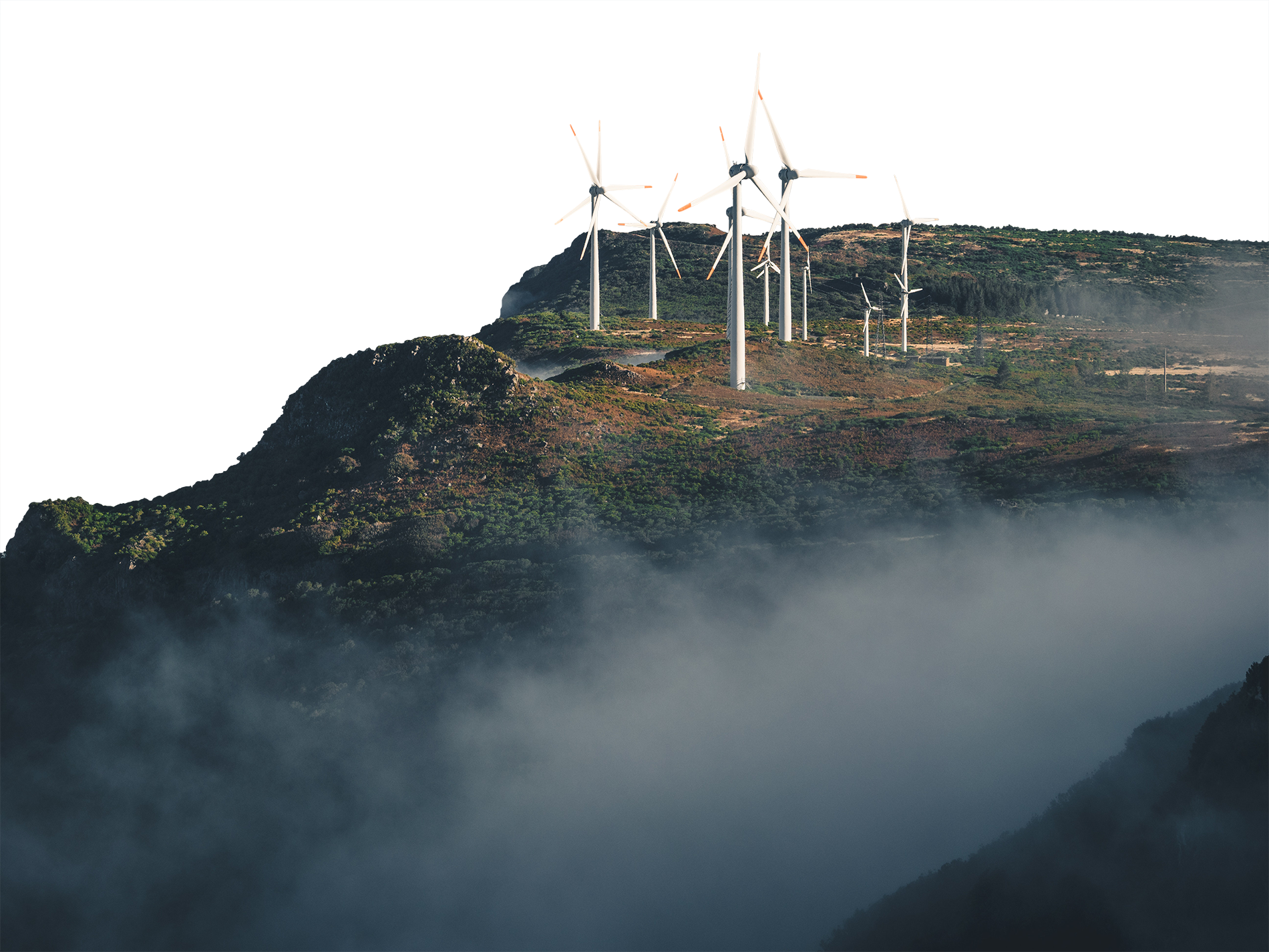 Windmolens 1 Windmolens op een berg